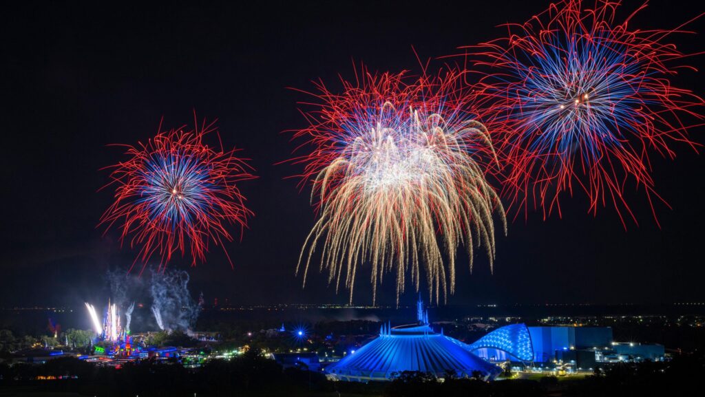 View of Magic Kingdom fireworks from Disney's Contemporary Resort