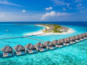Seascape with long jetty and water villas in the Maldives (Photo: Shutterstock)