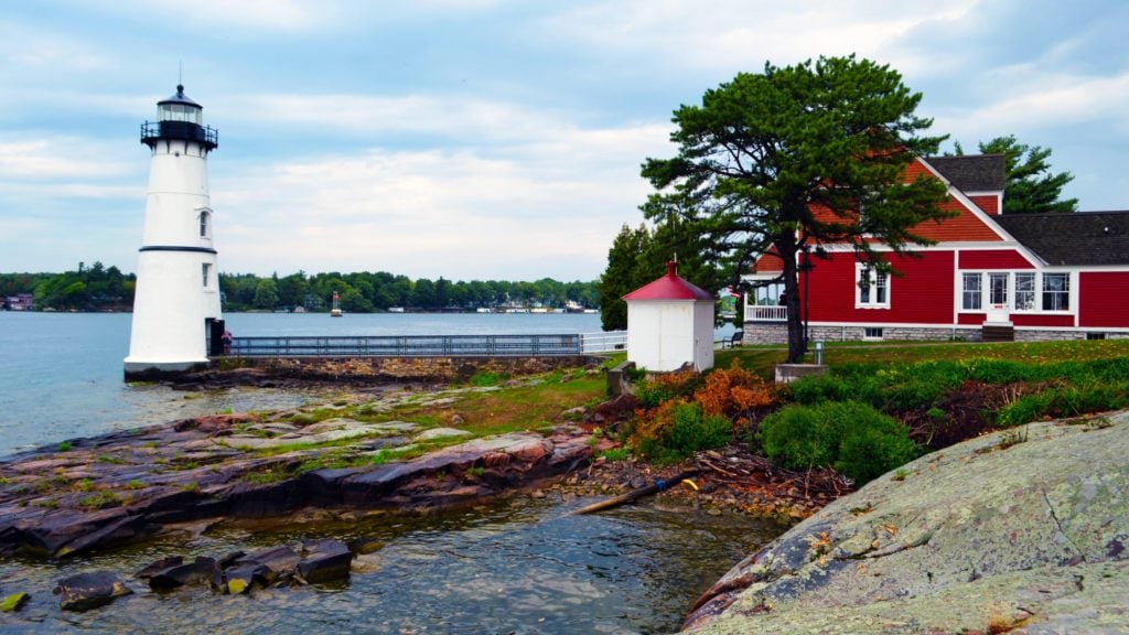 Rock Island Lighthouse in 1000 Islands, a New York vacation destination for families