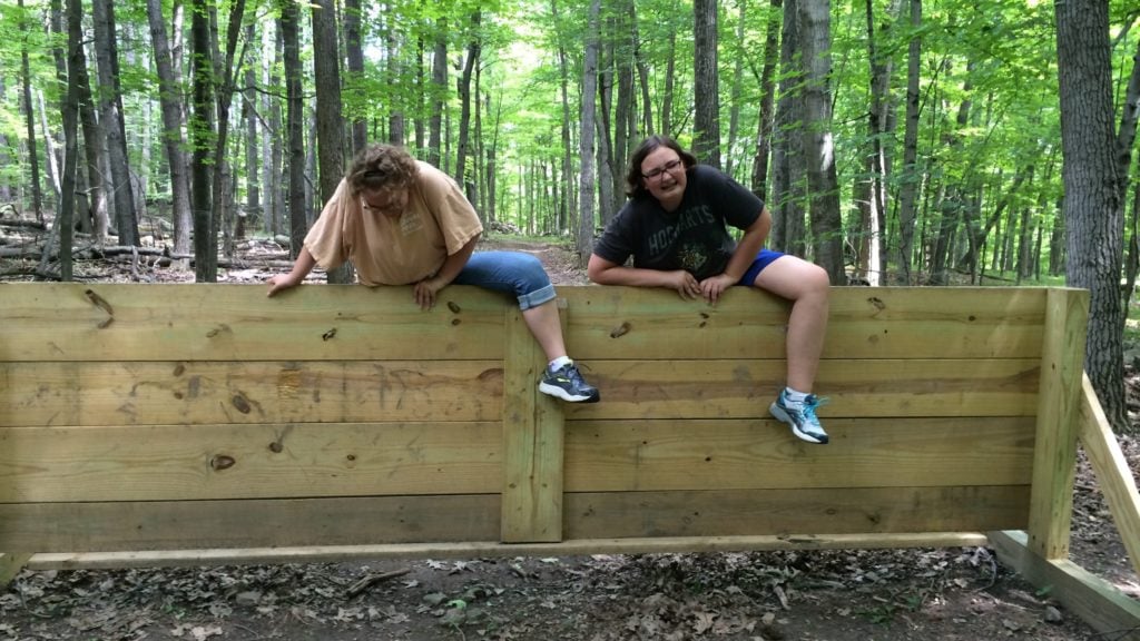 Competing like Vikings on the Viking Obstacle Course at Sunny Hill Resort, a New York family vacation destination