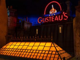 Remy's Ratatouille Adventure at EPCOT: Gusteau magically invites guests to join Chef Remy for a special meal in the attraction queue for Remy’s Ratatouille Adventure at EPCOT at Walt Disney World Resort in Lake Buena Vista, Fla. (Matt Stroshane, photographer)