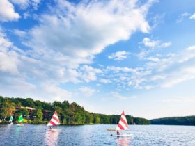 Boats on the water at Woodloch Resort in the Poconos (Photo: Woodloch)