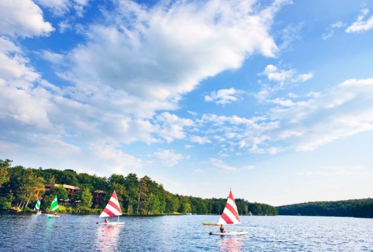 Boats on the water at Woodloch Resort in the Poconos (Photo: Woodloch)