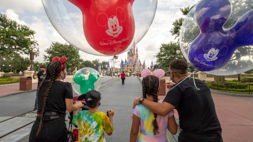 Guests walk down Main Street, U.S.A. at Magic Kingdom Park, July 11, 2020, at Walt Disney World Resort in Lake Buena Vista, Fla., on the first day of the theme park’s phased reopening. What to pack for Disney World