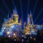 Hogwarts is all lit up for the holidays at Universal Orlando (Photo: Universal)