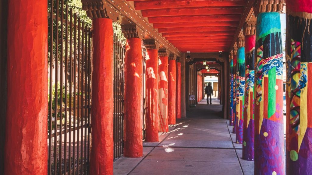 Colorful breezeway attached to the IAIA Museum of Contemporary Art in Santa Fe (Photo: @RandomHartz via Twenty20).jpg