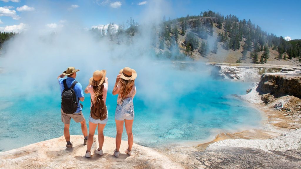 Excelsior Geyser from the Midway Basin in Yellowstone National Park (Photo: Shutterstock)