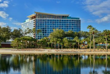 Exterior view of Walt Disney World Swan Reserve hotel (Photo: Marriott)