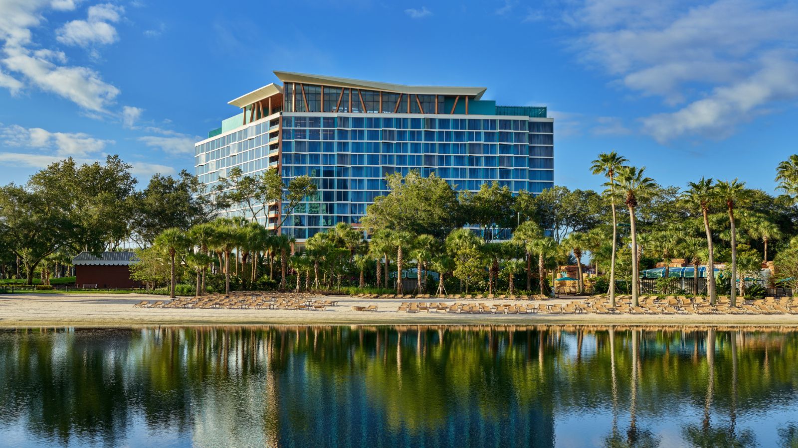 Exterior view of Walt Disney World Swan Reserve hotel (Photo: Marriott)