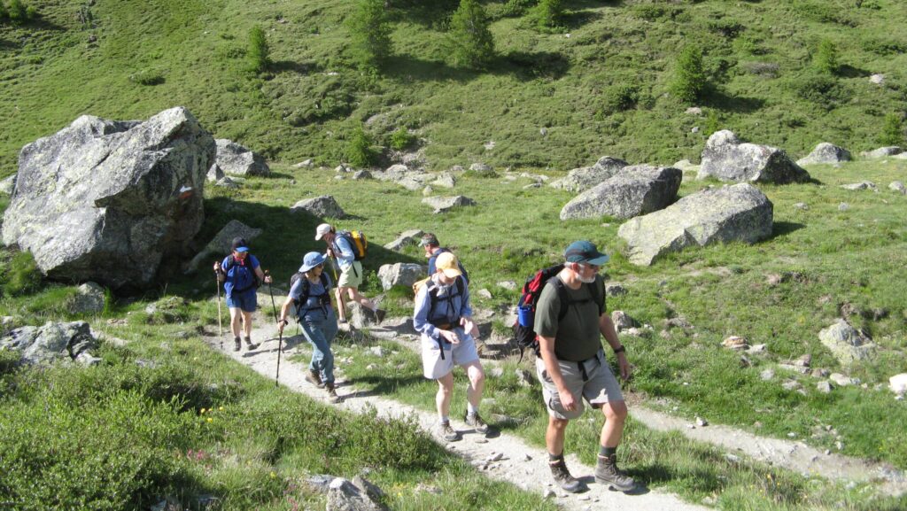 Senior travelers hiking on a Smithsonian Journeys tour