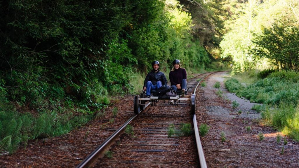Mendocino Skunk Train railbike (Photo: Visit Mendocino County)