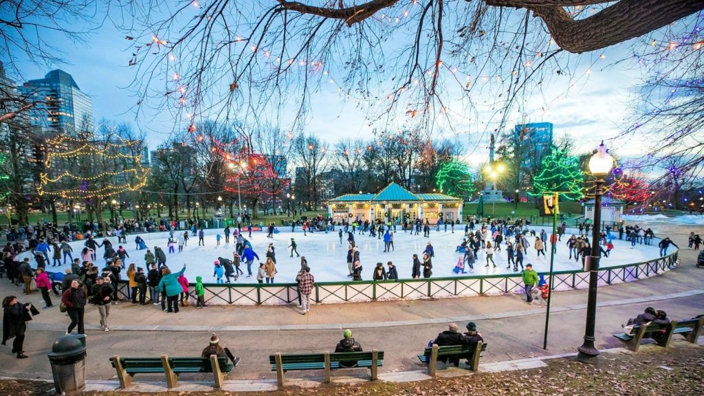 Ice skating at Boston's Frog Pond (Photo: Kyle Klein)