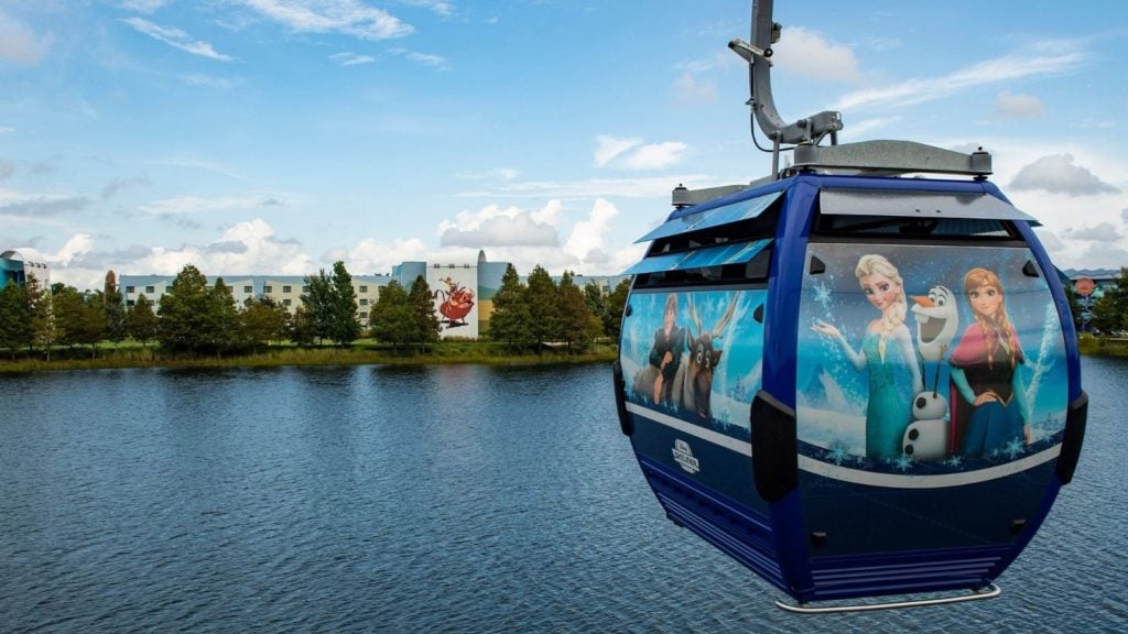 Skyliner dengan Disney's Art of Animation Resort di latar belakang (Foto: David Roark)