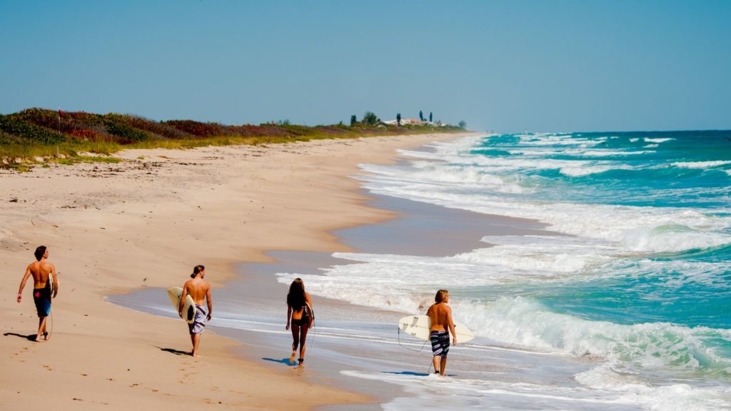 Surfers on Cocoa Beach (Photo: Florida's Space Coast Office of Tourism)