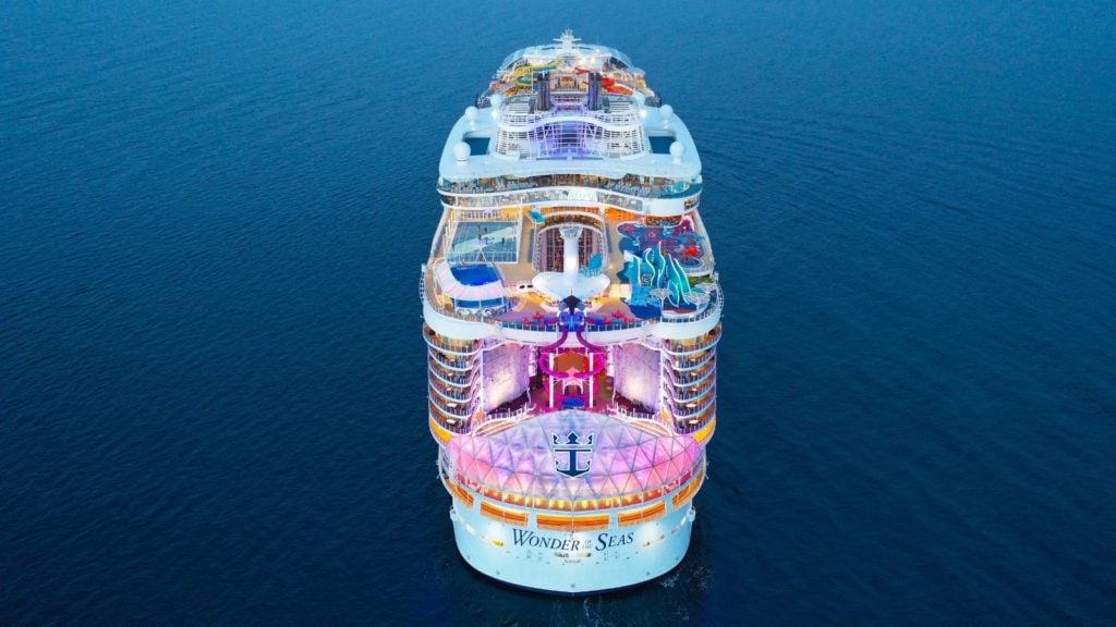 Aerial view of Royal Caribbean's Wonder of the Seas (Photo: RCCL)