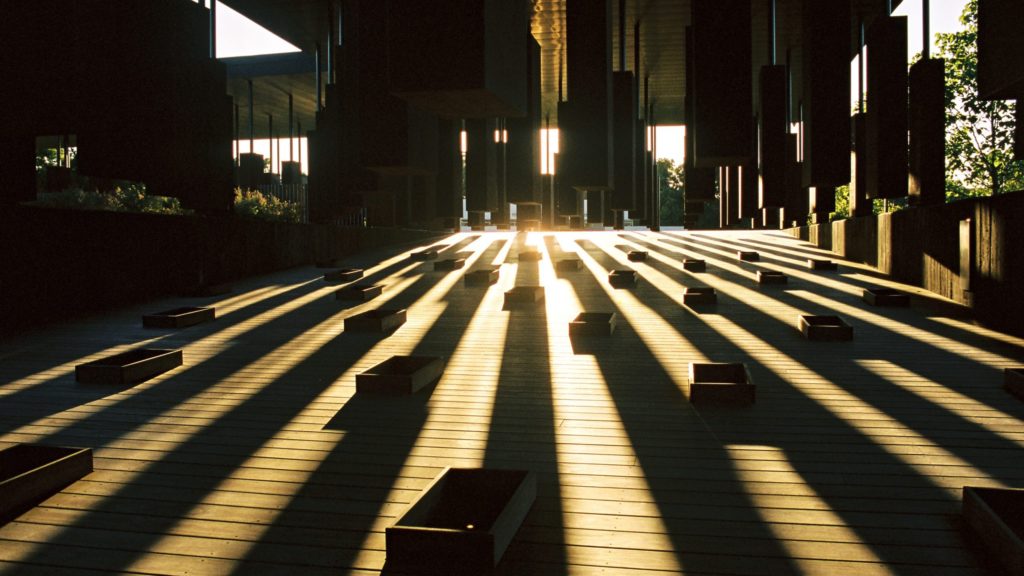 National Memorial for Peace and Justice, corridor with light streaming through