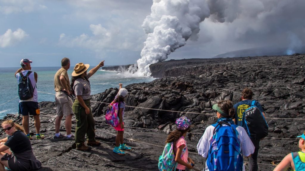Kamokuna Viewing Area at Volcanoes National Park in Hawaii