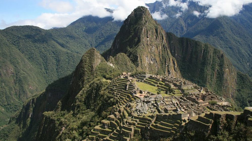 Machu Picchu- broad view of site and mountains