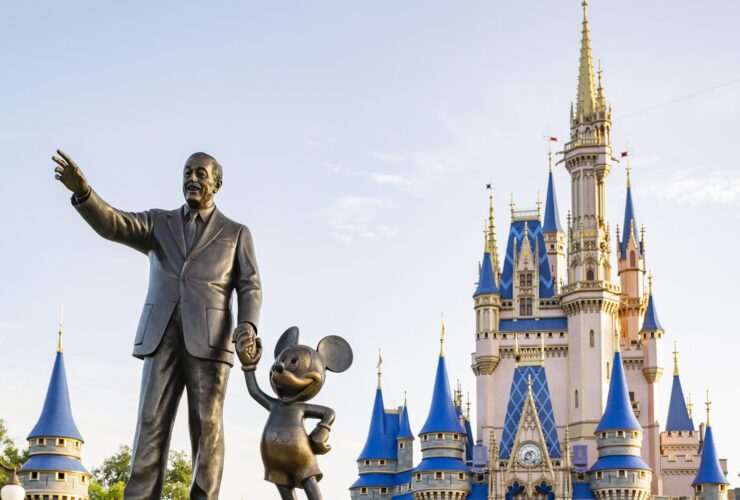Cinderella Castle with the Partners statue in front of it