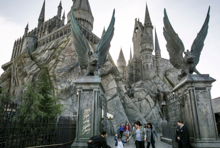 Outside Hogwarts Castle at The Wizarding World of Harry Potter (Photo: Universal)