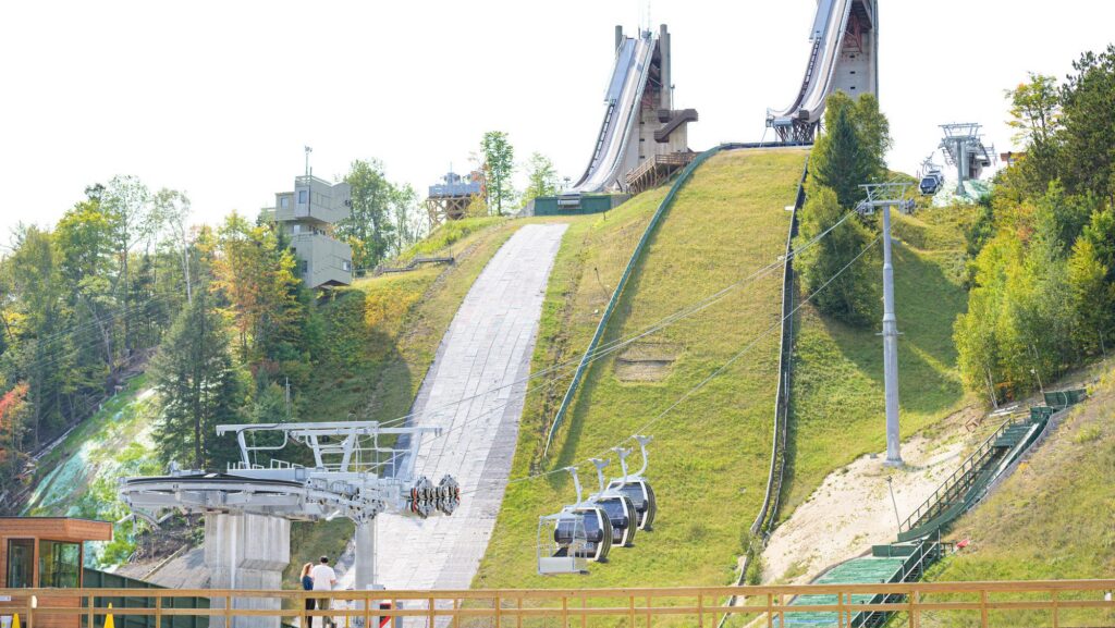Olympic ski jumps in Lake Placid