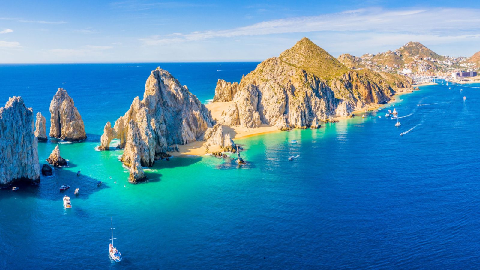 Aerial view of Lands End and El Arco at the tip of Baja California Sur in Los Cabos, Mexico (Photo: Shutterstock)