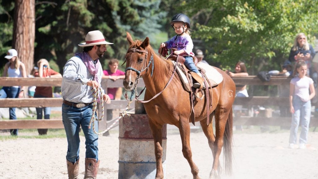 At Flathead Lake Lodge, horseback riding is one of many toddler-friendly activities (Photo: Flathead Lake Lodge)