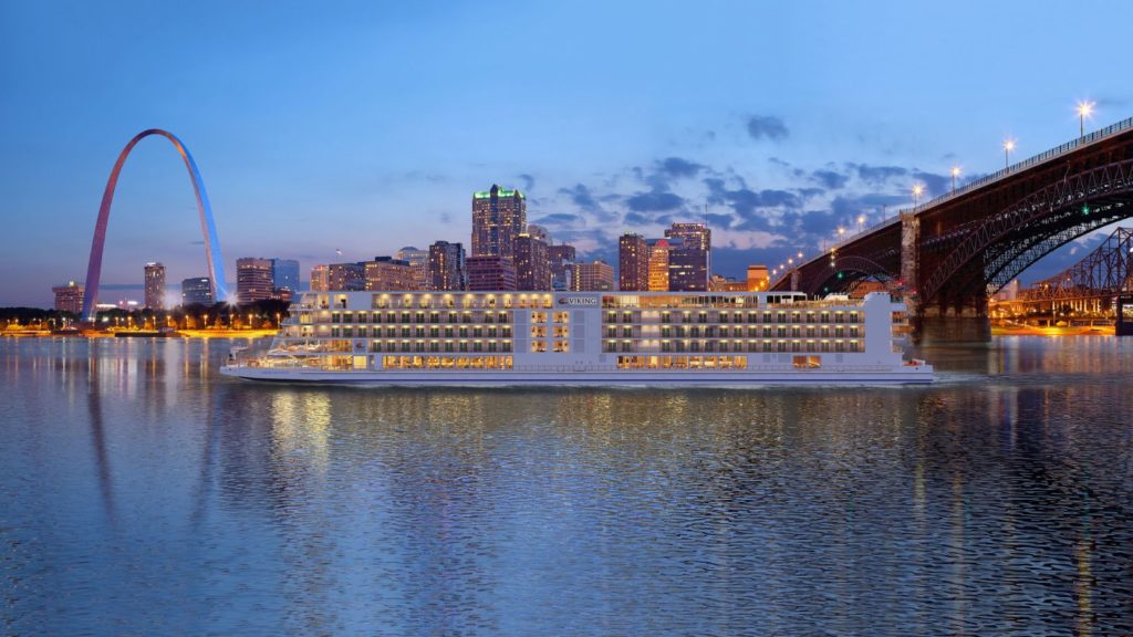 Viking Mississippi sailing past St. Louis (Photo: Viking)