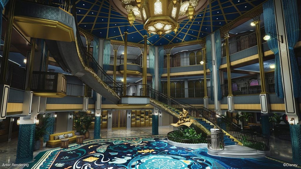 Artist's rendering of Disney Treasure Grand Hall (Photo: Disney Cruise Line)