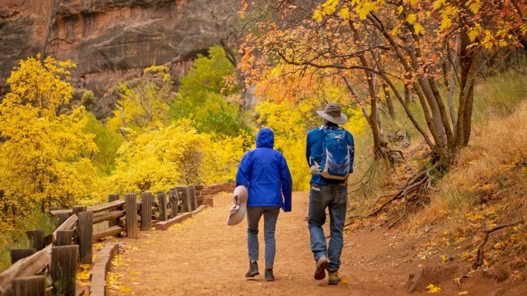 The Riverside Walk trail in Zion National Park in fall (Photo: National Park Service)
