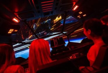 Guests board an escape pod in Star Wars: Rise of the Resistance (Photo: Steven Diaz)