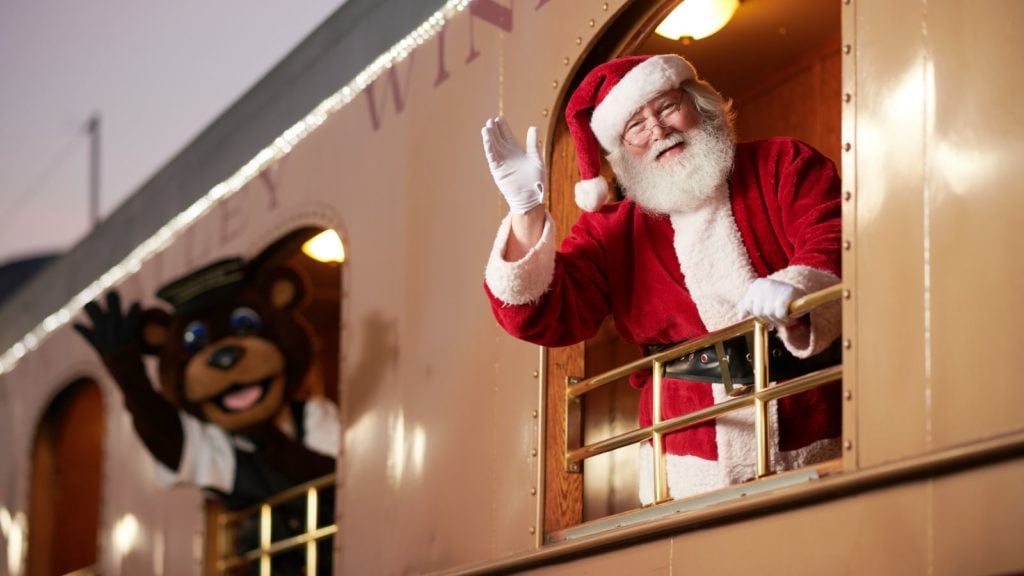 Anak-anak dapat mengunjungi Santa di Kereta Anggur Lembah Napa (Foto: Kereta Anggur Lembah Napa)