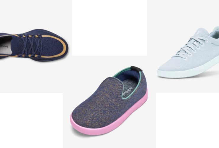 Three pairs of Allbirds shoes that are great for travel