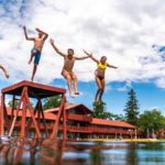 Jumping in the water at Fair Hills Resort in Detroit Lakes, Minnesota (Photo: Fair Hills Resort)