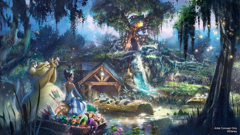Seni konsep untuk Petualangan Bayou Tiana (Sumber: Disney)