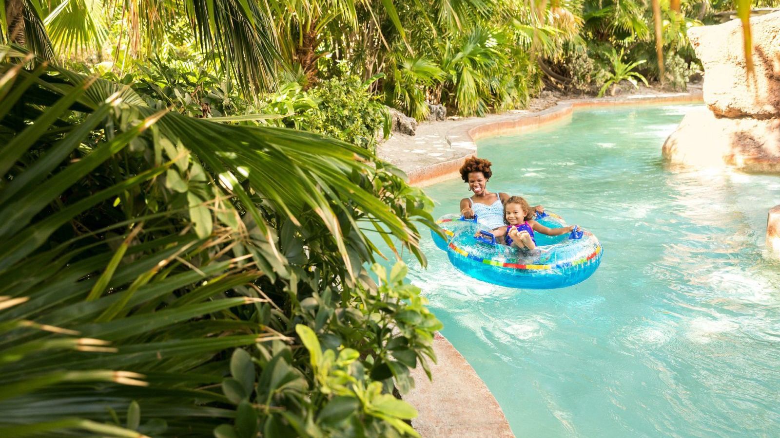 Mother and a daughter on vacation at Aquaventure Atlantis water park (Photo: Nassau Paradise Island)