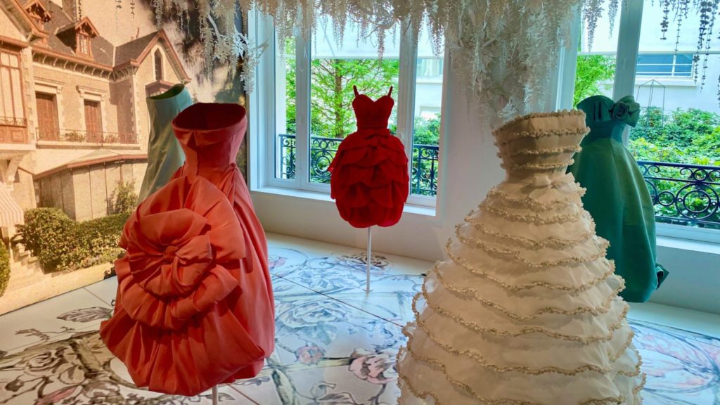 Paris Dior Gallery with dresses