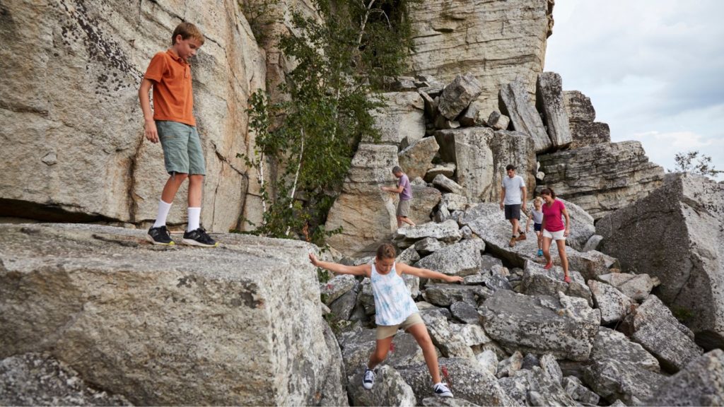 Scrambling on the rocks at Mohonk Mountain House (Photo: Mohonk Mountain House)