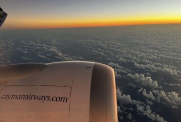 View from the window of a Cayman Airways flight (Photo: Christine Sarkis)