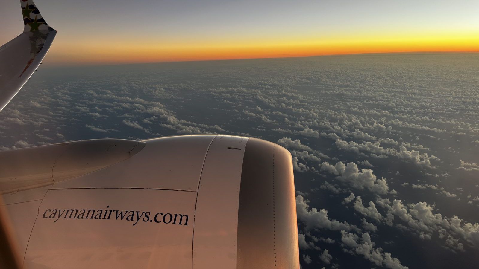 View from the window of a Cayman Airways flight (Photo: Christine Sarkis)