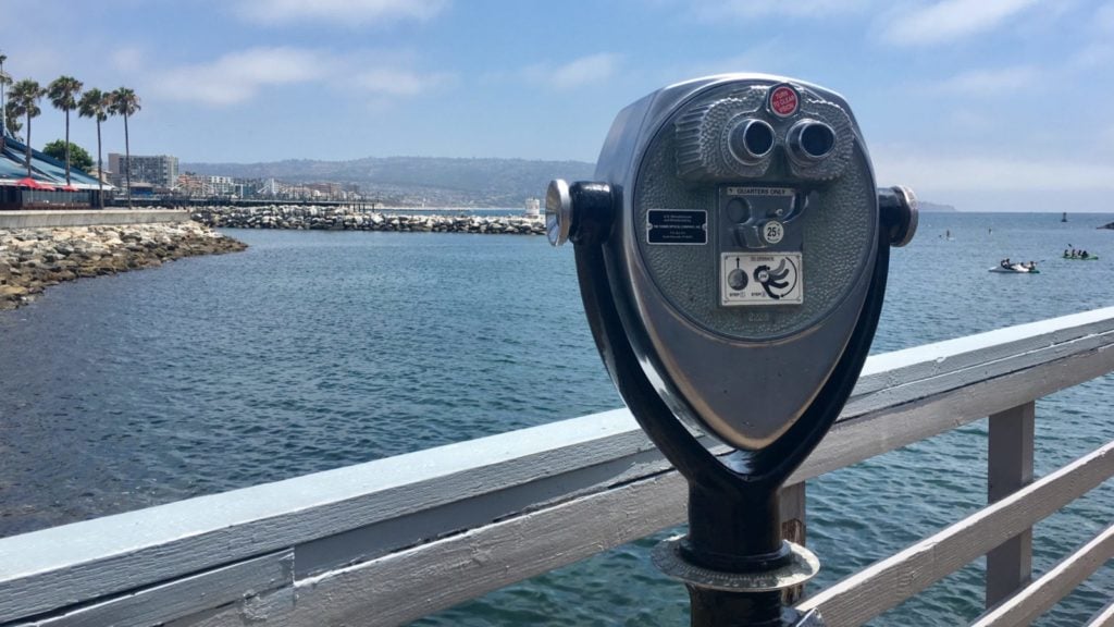 Viewfinder in Redondo Beach looking out at the water