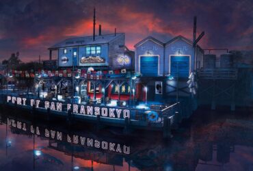 Concept art of San Fransokyo Square at Disney California Adventure Park (Credit: Disney)