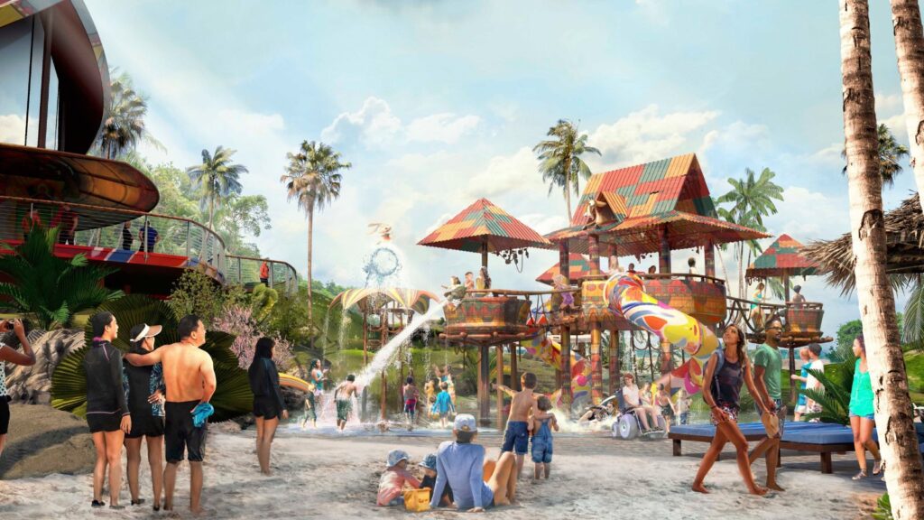 Concept art of the water play area at Lighthouse Point (Credit: Disney Cruise Line)