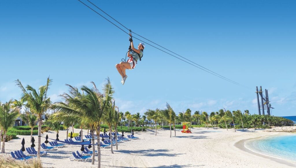 Zip line at Great Stirrup Cay (Photo: Norwegian Cruise Line)