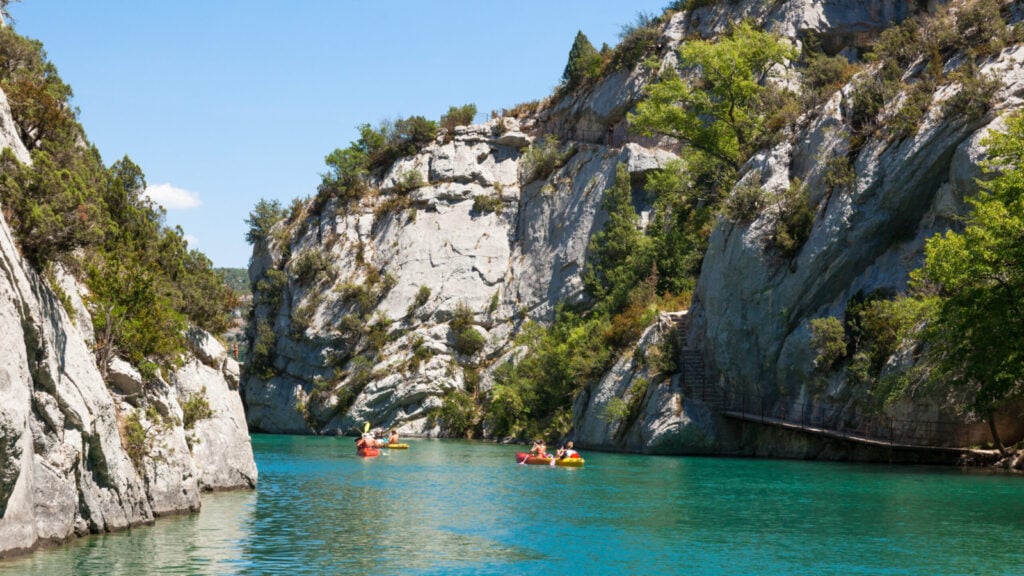 Gorge du Verdon canyon river in the South of France