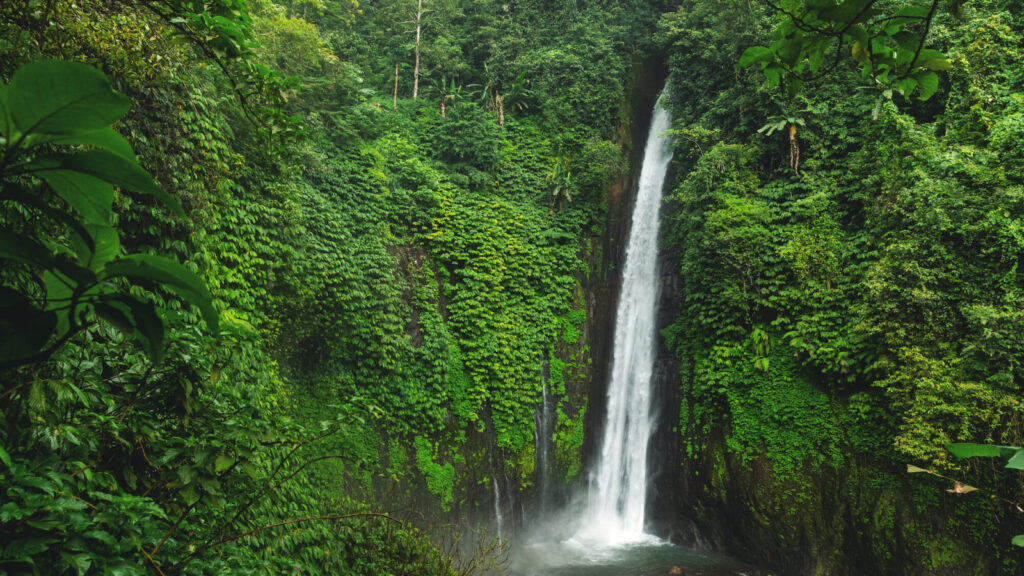 Air Terjun Munduk waterfall. Bali island, Indonesia.