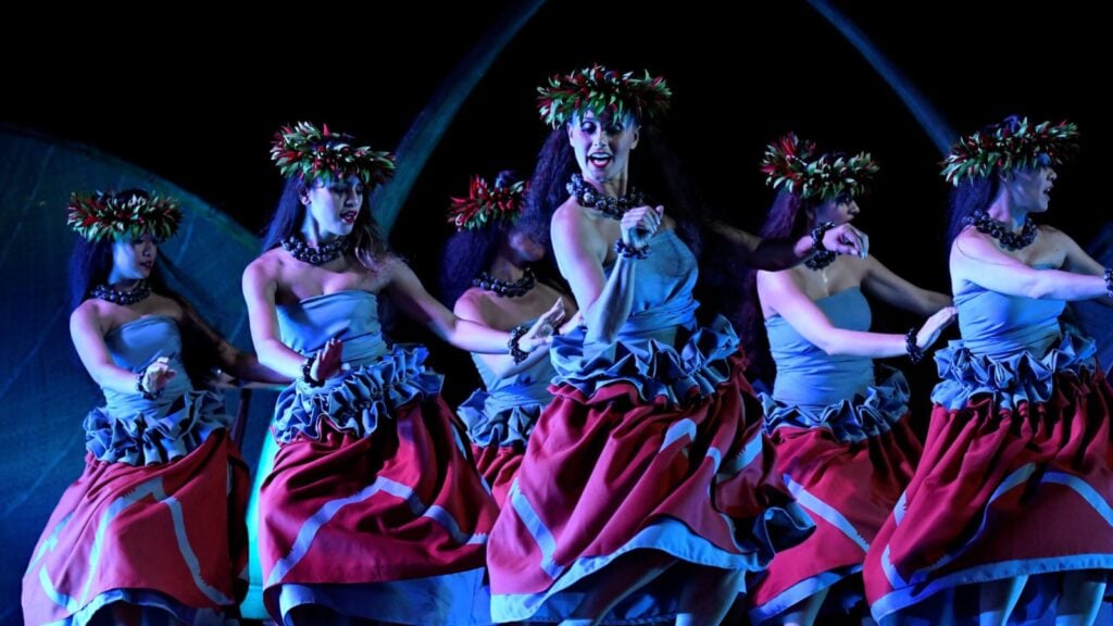 Dancers at the Aulani luau Ka Wa'a