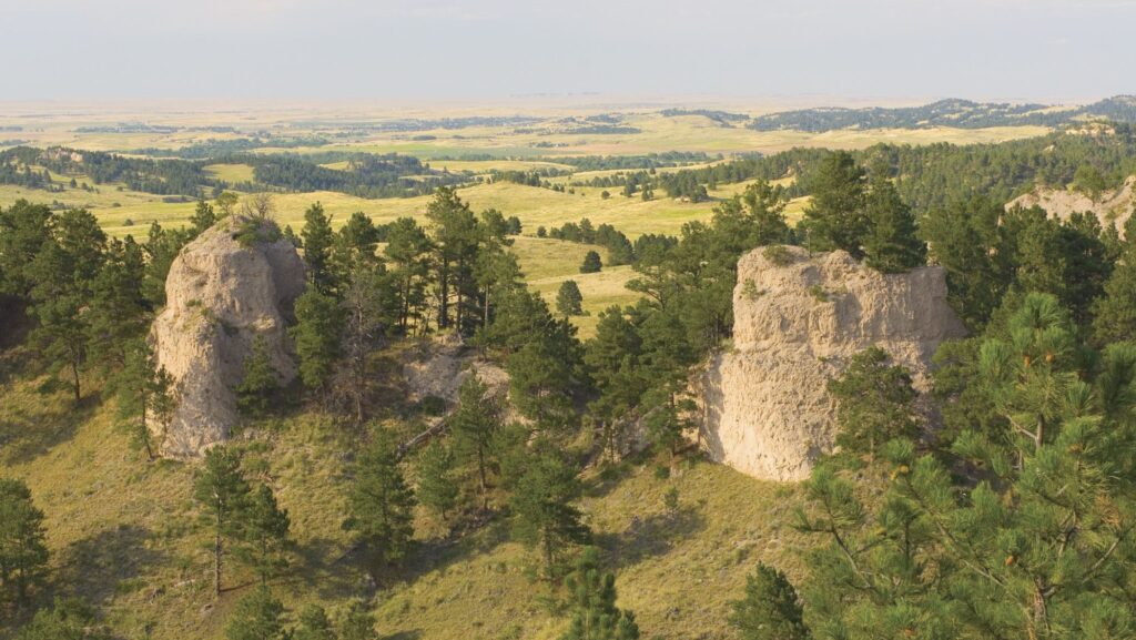 A view of the landscape at Chadron State Park in Nebraska