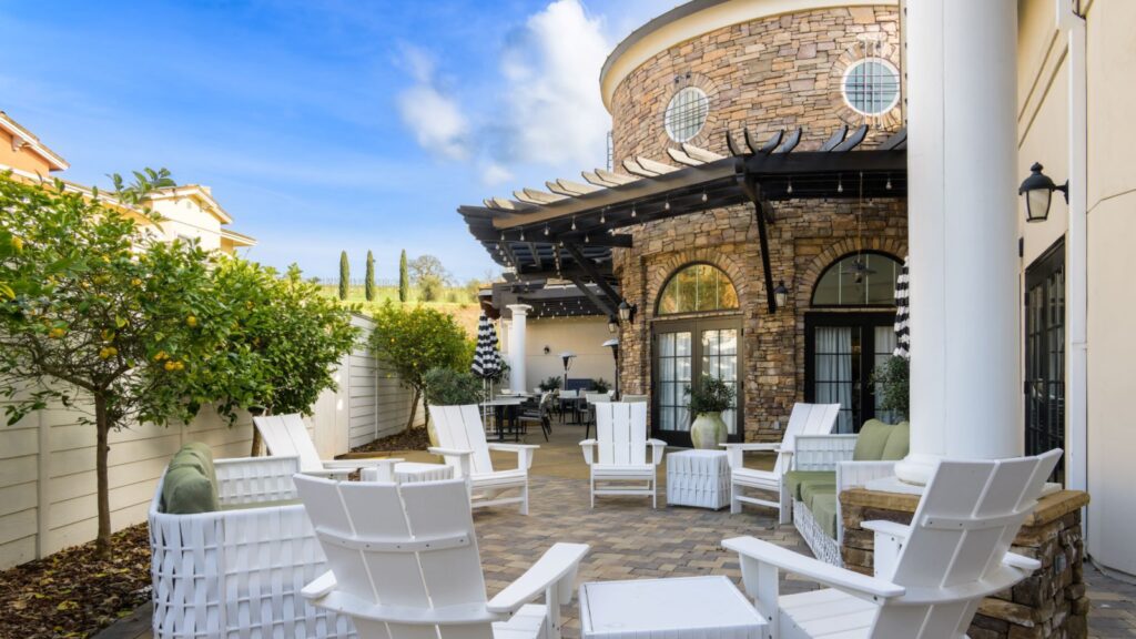 Olive and Hay Patio at the Meritage in Napa