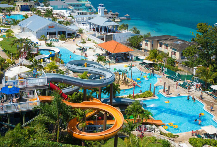 View of water park at family friendly all-inclusive resort Beaches Ocho Rios